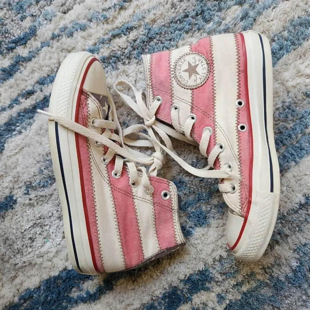 CONVERSE Chuck Taylor SPEC HIGH USA Flag Sneakers UNISEX Sz US 4